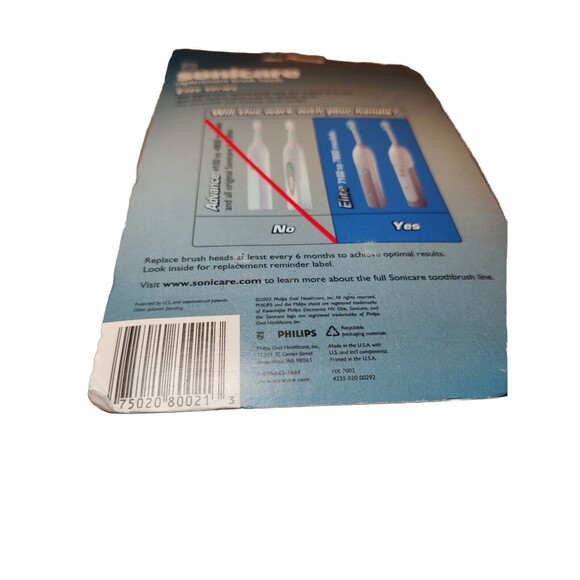 Philips Sonicare Replacement Brush Heads 2 Pack Elite Series 7100-7800 Models - Picture 3 of 4
